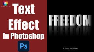 How To Add Shadow & Reflection To A Text In Photoshop | Text Effects | Typography