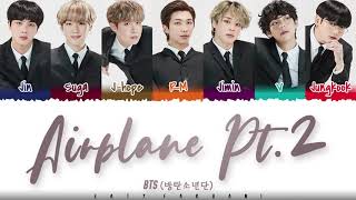 Video thumbnail of "BTS  - 'AIRPLANE PT.2' Lyrics [Color Coded_Han_Rom_Eng]"