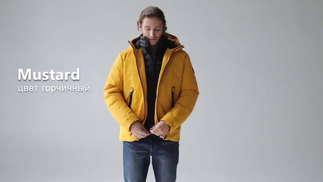 TIGER FORCE 2020 новая зимняя куртка для мужчин желтое теплое пальто с капюшоном водонепроницаемая