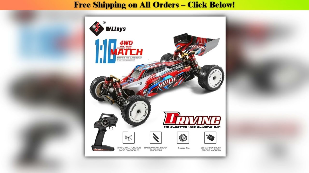 Wltoys 104001 RTR 1/10 4WD RC Car 2.4G Remote Control Racing Car Drift 45km/h High Speed Off-Road