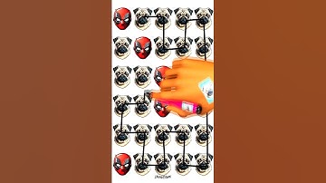 Deadpool New Line Connect Puzzle Game #deadpool #marvel #art#shortsvideo