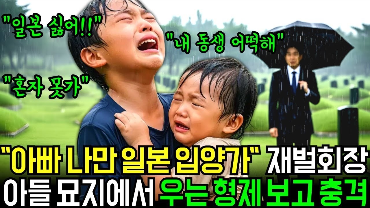 내동생 어떡해    나만 일본으로 입양가' 죽은 아들 묘지 찾은 재벌회장은 우는 형제 보고 충격을 받는데