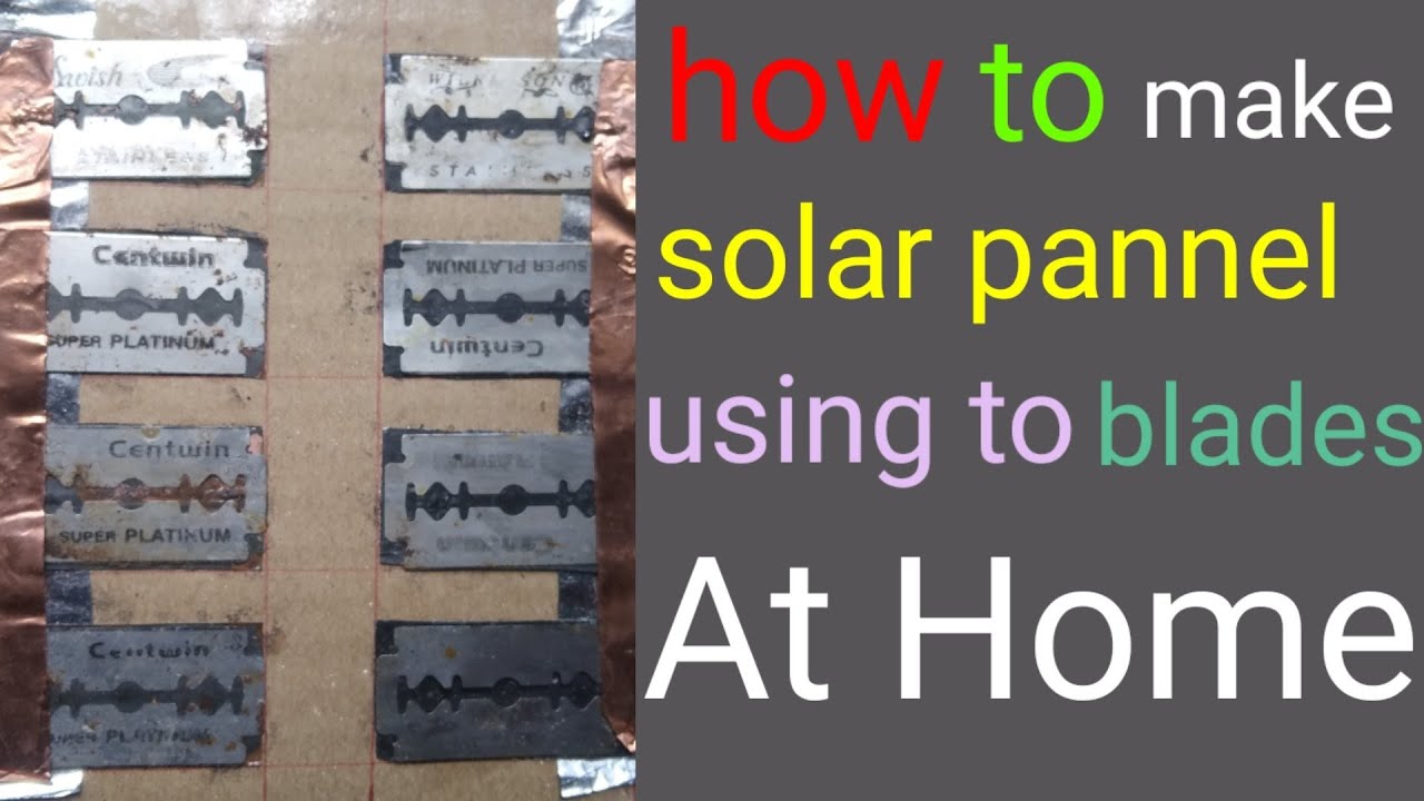 how to make solar pannel using to blades at home - YouTube