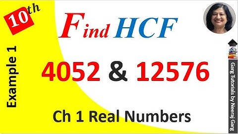 Find the HCF of 4052 and 12576 by using the Prime Factorization Method