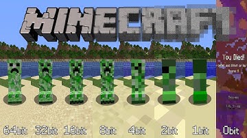 64 bits 32 bits 16 bits 8 bits 4 bits 2 bits 1 bit, but it