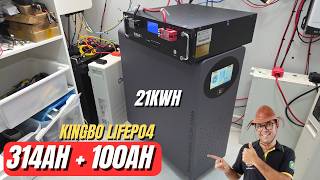LIGADAS JUNTAS ! 314ah 51,2V +100Ah 51,2V da kingbo pode? Quais os cuidados? SUPER 🔋 lifepo4