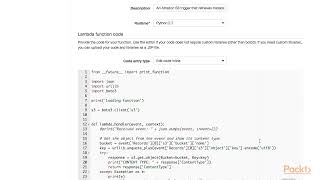 38   Creating a Python Lambda Function