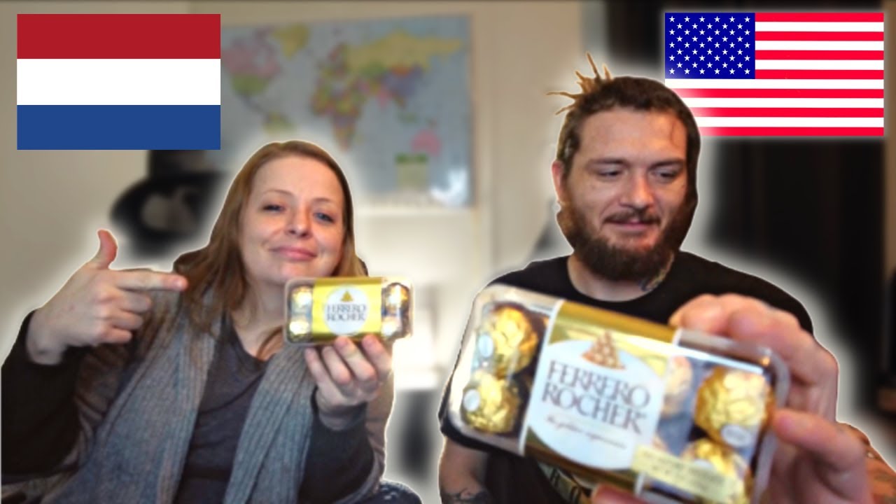 Americans Taste Test Dutch Ferrero Rocher vs USA Ferrero Rocher | What’s The Difference?