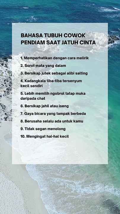 bahasa tubuh cowok pendiam saat jatuh cinta #introvert #motivasicinta #faktacinta