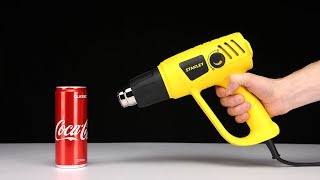 SCIENCE EXPERIMENTS - 600 degree HEAT GUN vs COCA COLA by Mr. Hacker