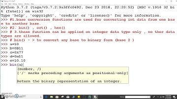 Chapter 02 : 6- Base Conversion Functions in Python | bin() , oct() , hex() functions in Python