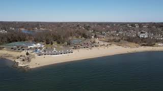 Weed Beach in Darien, CT, view from Long Island Sound