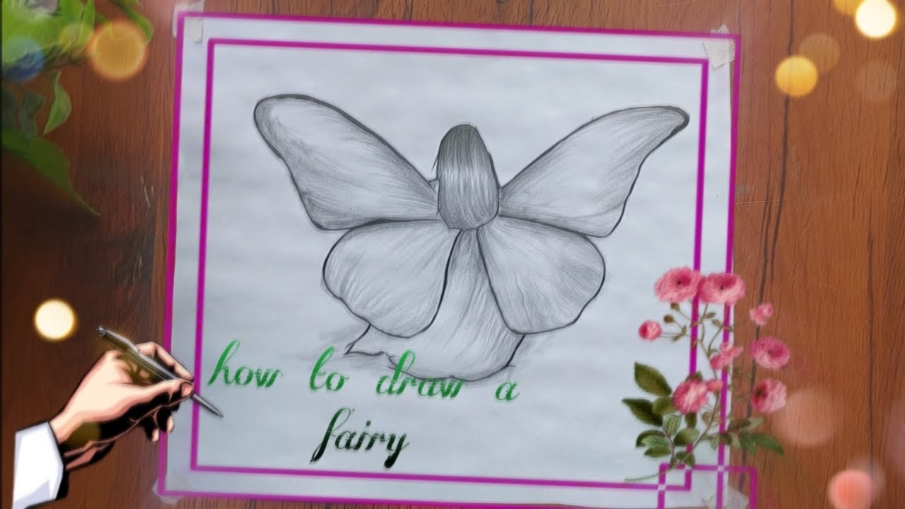 How to draw a beautiful fairy for beginners || draw fairy step by step ...