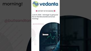 Vedanta demerger going live tomorrow #Vedanta #StockMarketIndia #VedantaDemerger #ShareMarketNews