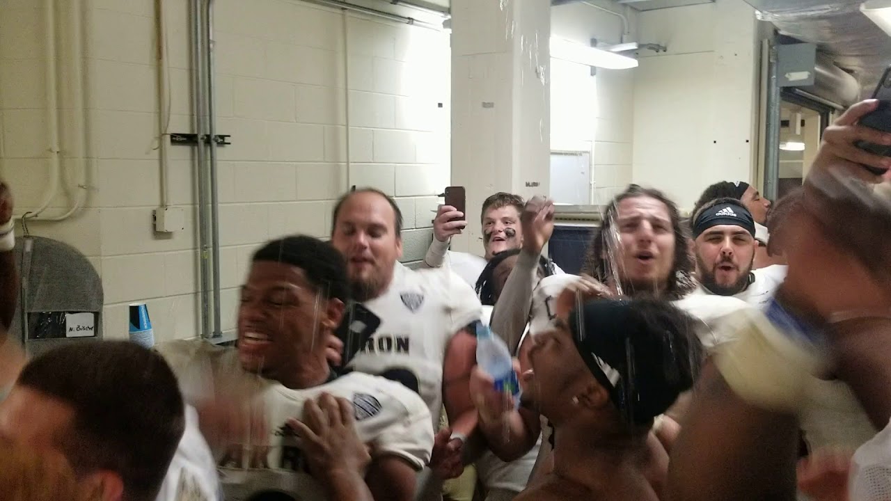 Akron Football Sings Fight Song after Defeating Northwestern YouTube