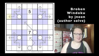 Broken Windoku by jneen, solved by jneen (intended solution, no bifurcation!)