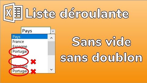 Excel: Créer une liste déroulante dynamique sans doublon et sans vide