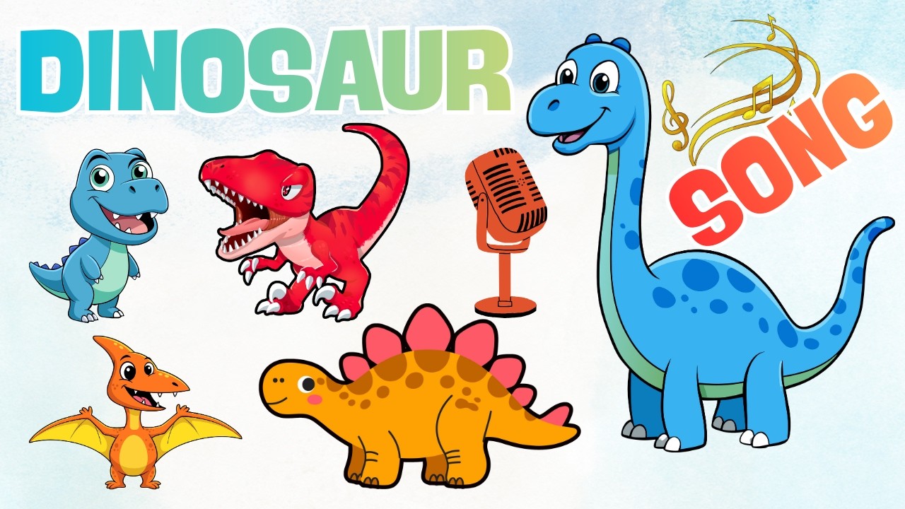 Dinosaur Song for Kids | T-Rex, Triceratops & More | Fun Learning Video