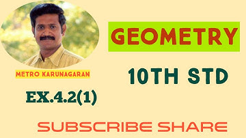 10th Std Maths Ex.4.2(1)(i)(ii) In Triangle ABC, D and E are points on the sides AB and AC respectiv