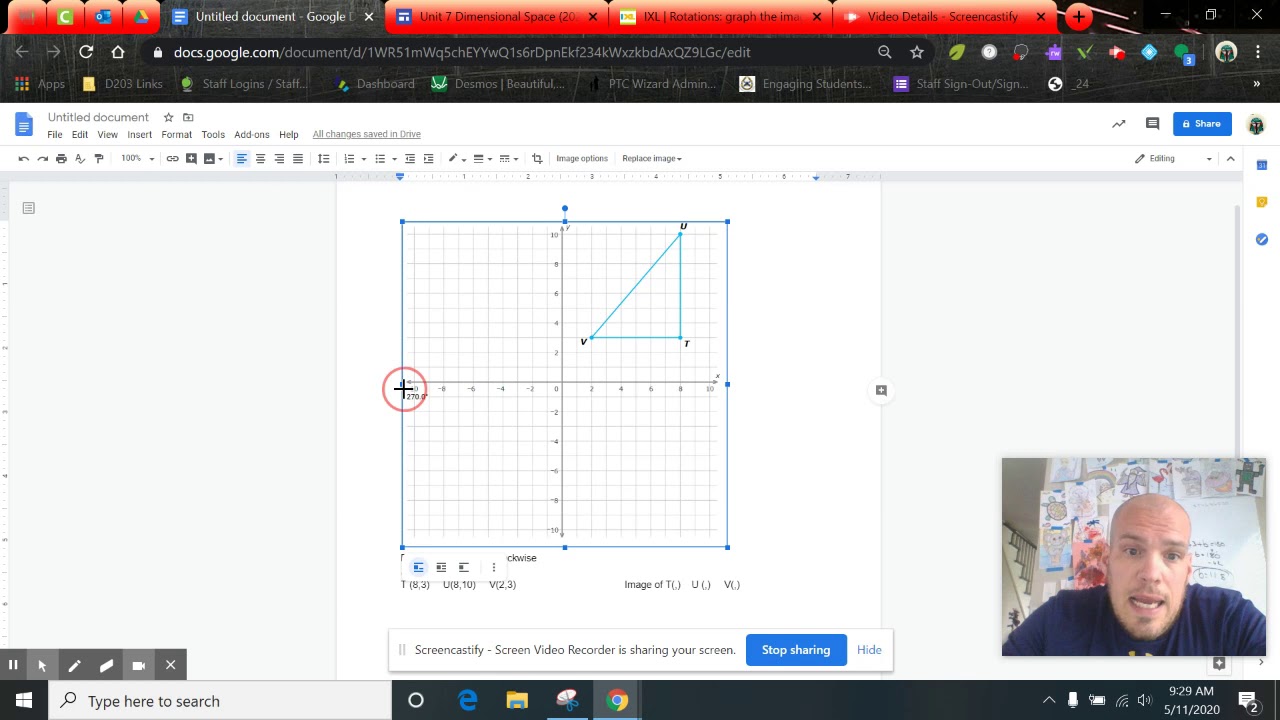 Rotations - Triangle 90 degrees counterclockwise - YouTube