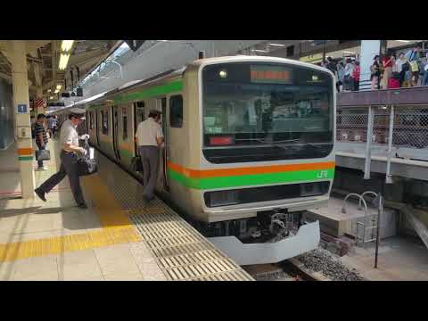 上野東京ラインE231系+E233系　東京進入～発車