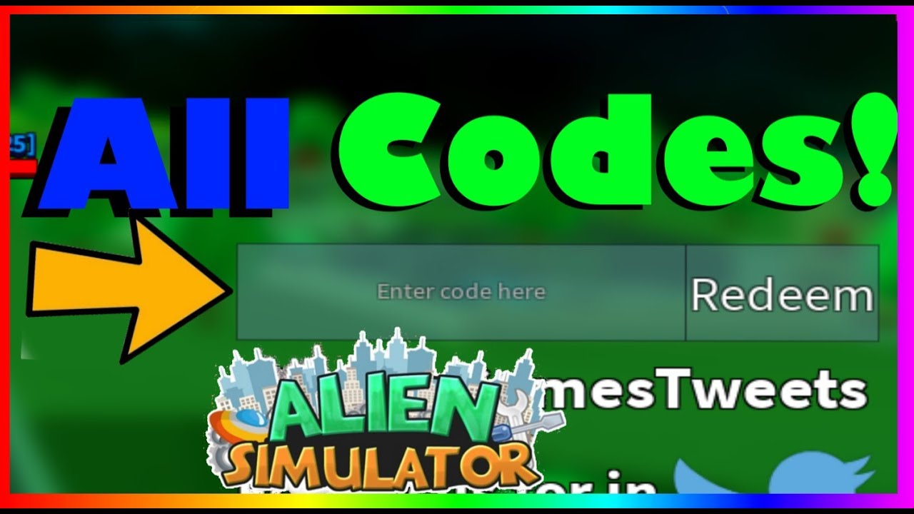 Alien Simulator ALL New Codes 2020 ROBLOX YouTube