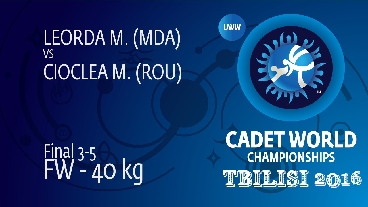 BRONZE FW - 40 kg: M. CIOCLEA (ROU) df. M. LEORDA (MDA) by FALL, 8-2