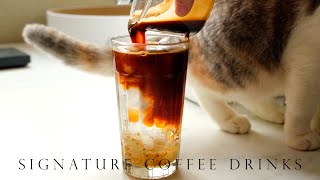 My Home Cat Cafe Compilation , 3 Coffee Signature Drinks ┃Matcha coffee latte by MoLaLa Cook 3,760 views 2 months ago 4 minutes, 59 seconds