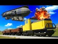 We Blew Up the Train with a GIANT AIRSHIP in Brick Rigs?!