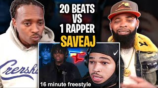 20 Beats vs 1 Rapper: SaveAJ REACTION