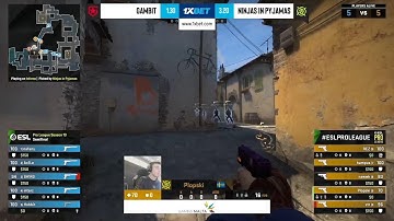 EZZ COMEBACK!! SEMI FINAL!!   NIP vs Gambit  CSGO ESL Pro League   HIGHLIGHTS !!!