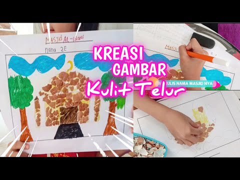 MEMBUAT KOLASE DARI KULIT TELUR gampang banget 