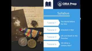 WWI: Society, Politics and Poetry