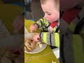 Fabry eating on his own