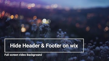 HOW TO HIDE HEADER AND FOOTER ON WIX WEBSITE #No header & footer
