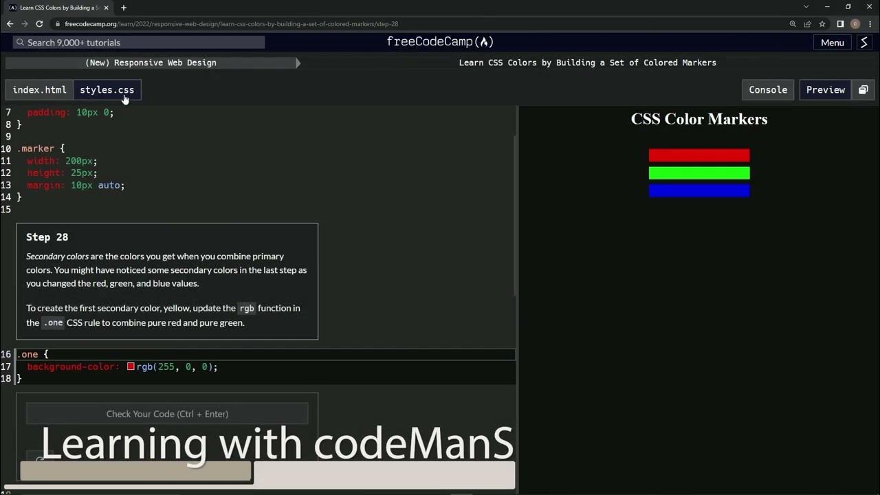 Learn CSS Colors by Building a Set of Colored Markers - Step 28 - YouTube