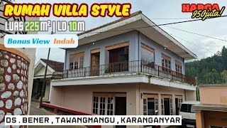 Investasi Emas! Rumah Villa Style Tawangmangu,Dekat Grojogan Sewu | Harga 950 Jt Nego!