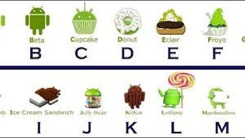 android versions from 2008 -2017