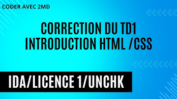 Correction TP1 Introduction aux langages HTML CSS UN-CHK LICENCE 1