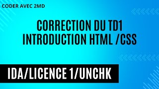 Correction TP1 Introduction aux langages HTML CSS UN-CHK LICENCE 1