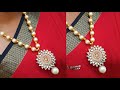 How To Make Beautiful Pearl Necklace At Home | DIY | Thread Necklace I Jewellery | uppunutihome