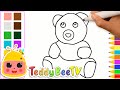 Teddy bear- Learn drawing and colors