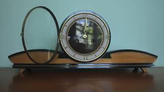 Vintage German 'Dugena'' Balance Wheel Striking Mantel Clock