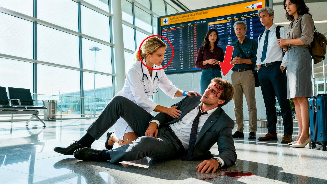Ärztin hilft ohnmächtigem Mann am Flughafen – und erkennt schockiert: Er ist ihr neuer Chef!