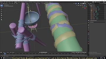 making ropes tied around objects in blender 2.8