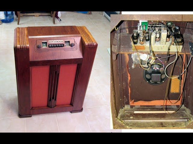 ギター ABC antiques Radio Antique vacuum tube radio gets a guitar/aux jack input! Coronado