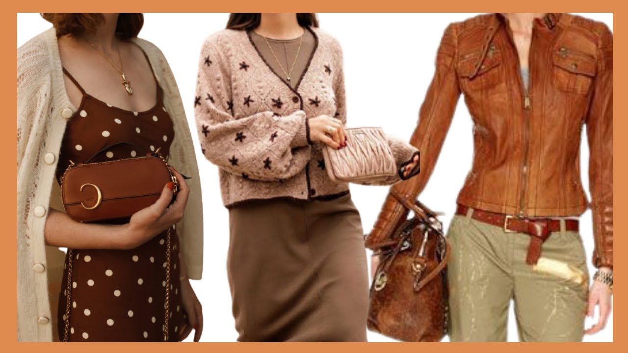 COMBINACIONES DE ROPA LOOKS Y OUTFITS USANDO EL COLOR MARRON CAFE/ BONITAS  Y ELEGANTES COMBINACIONES - YouTube