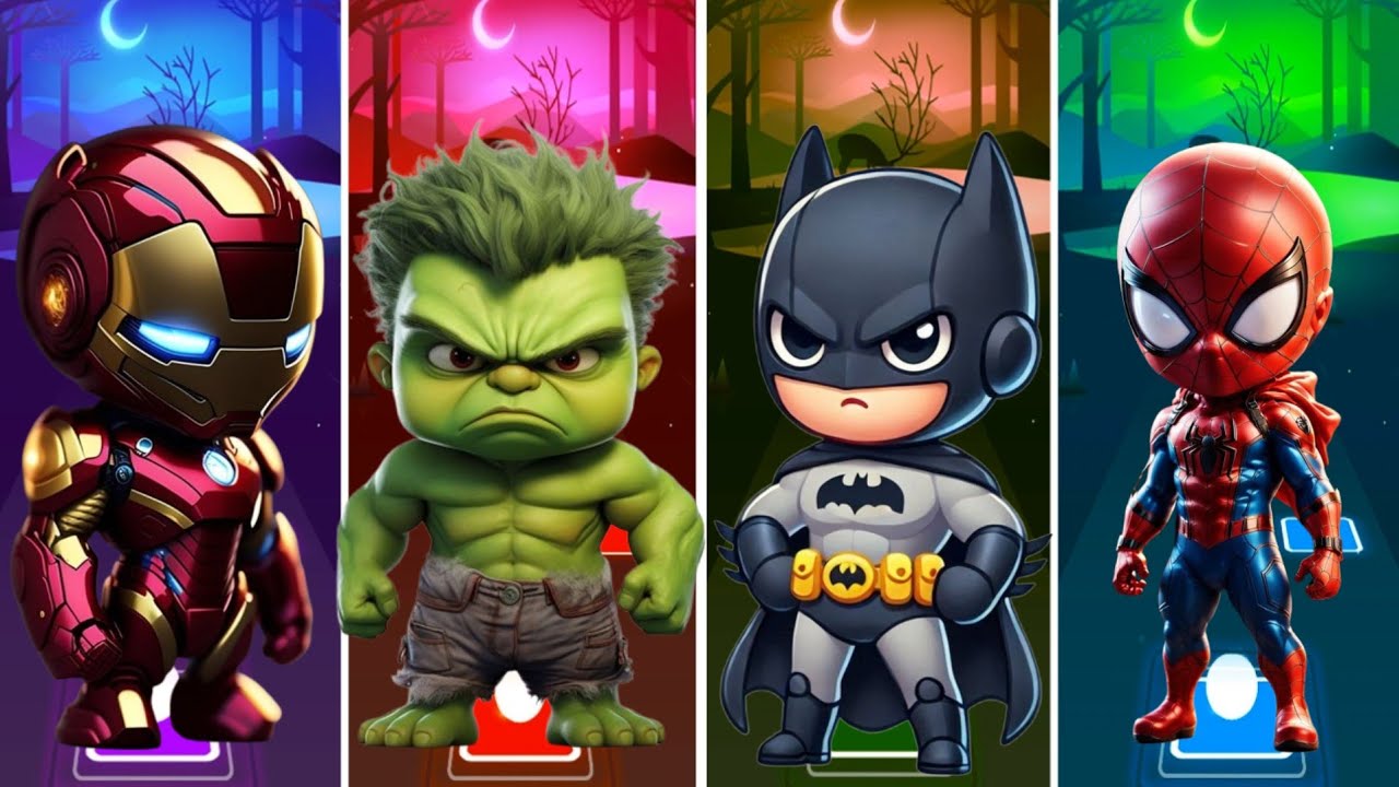 Spiderman Cartoon 🆚 Big Hulk 🆚 Ironman 🆚 Batman 🎵 Who Will Win..⁉️