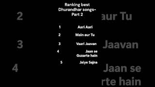 Ranking Best Dhurandhar The Revenge songs