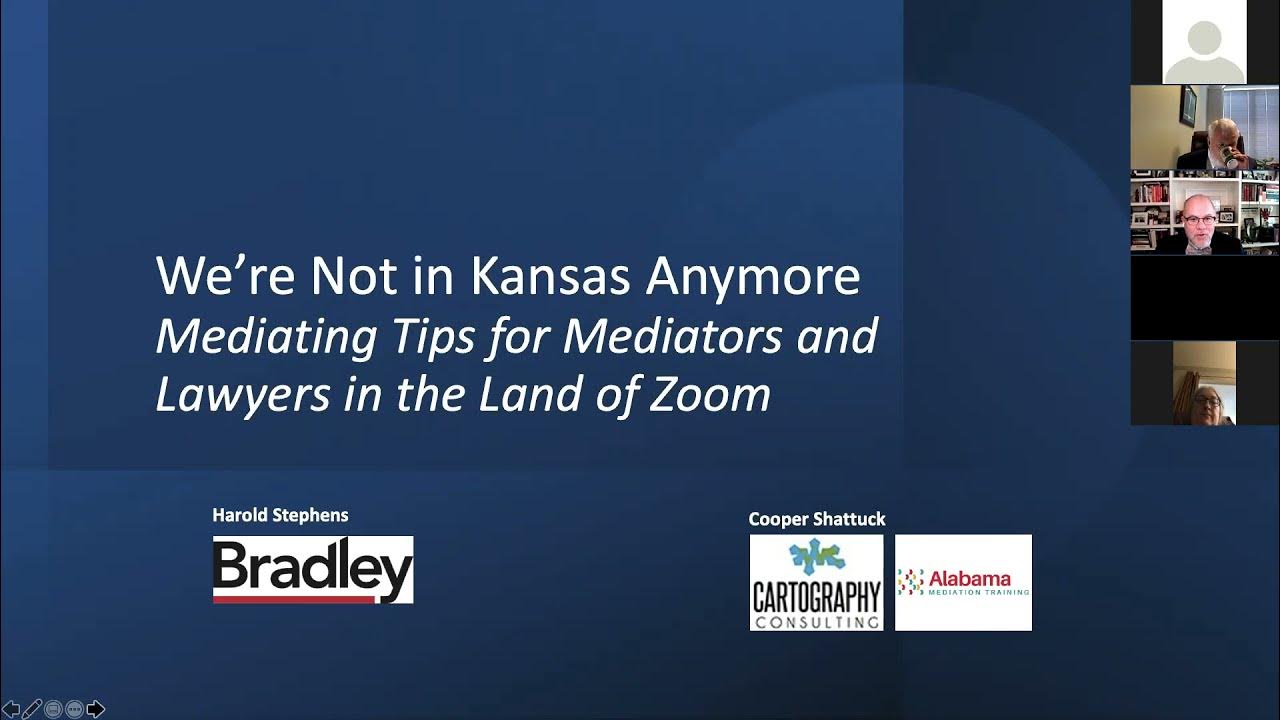 Mediating Tips for Mediators and Lawyers in the Land of Zoom We're not
